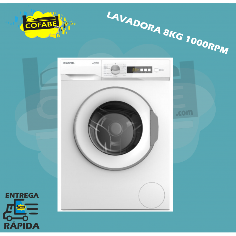 Lavadora Sunfeel 8kg 1000rpm D