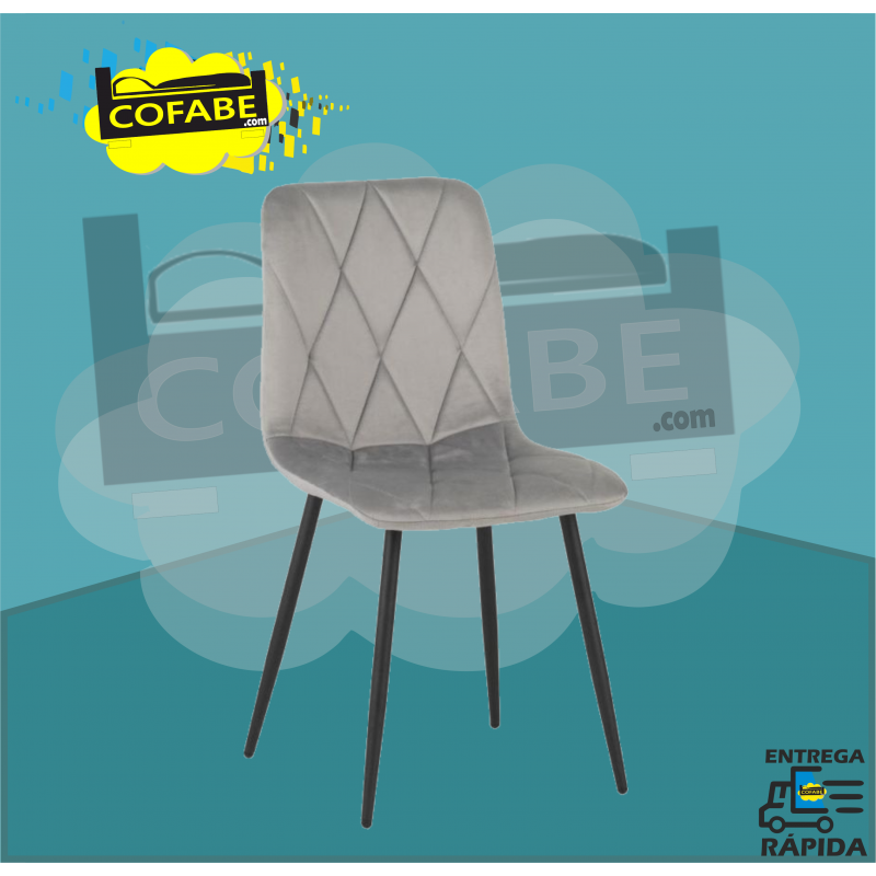 SILLA VELVET GRIS