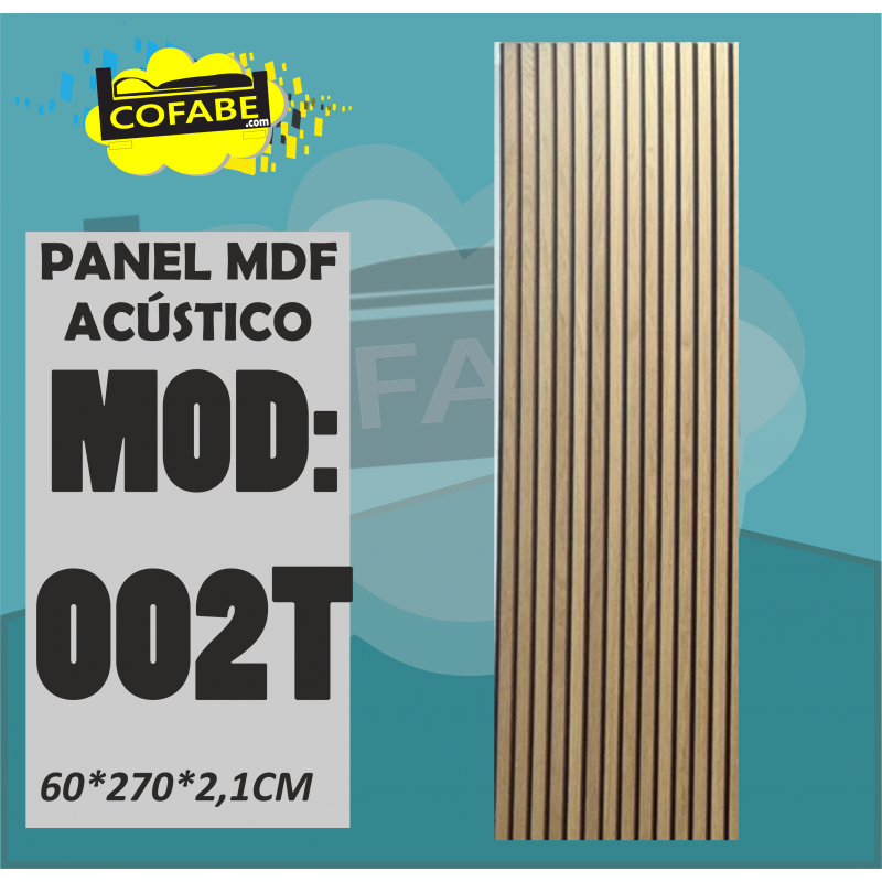 PANEL ACÚSTICO MDF 002T 60*270*2.1CM