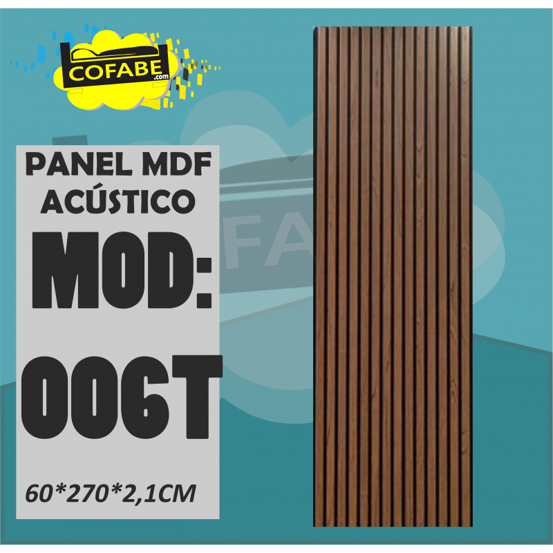 PANEL ACÚSTICO MDF 006T 60*270*2.1CM
