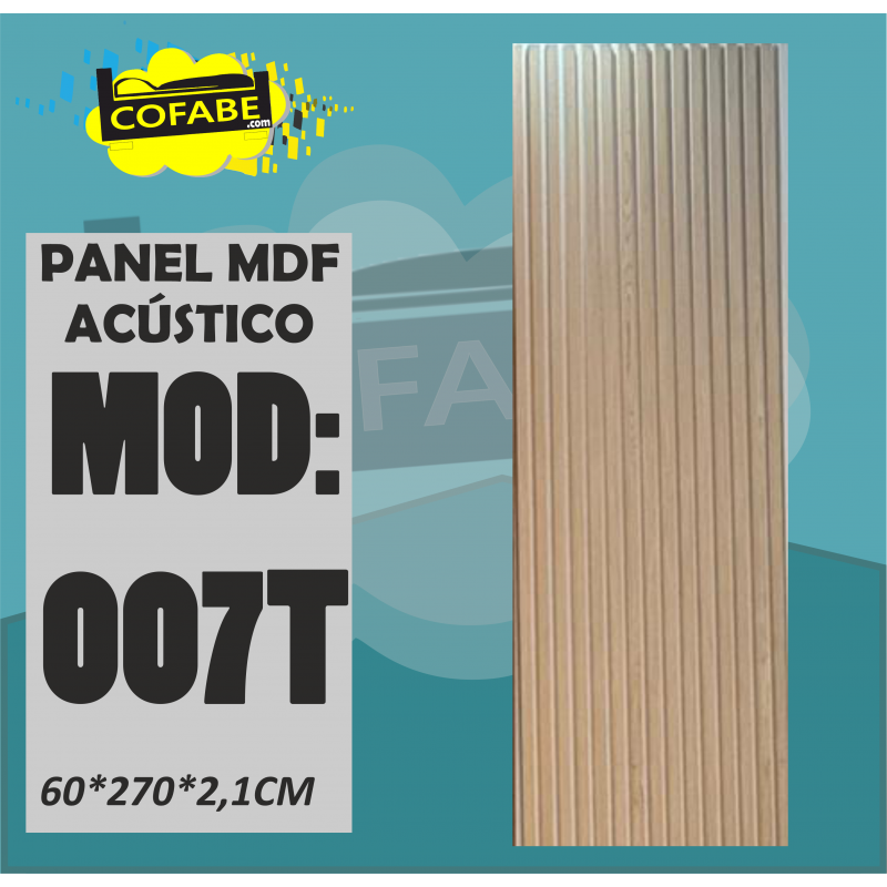 PANEL ACÚSTICO MDF 007T 60*270*2.1CM